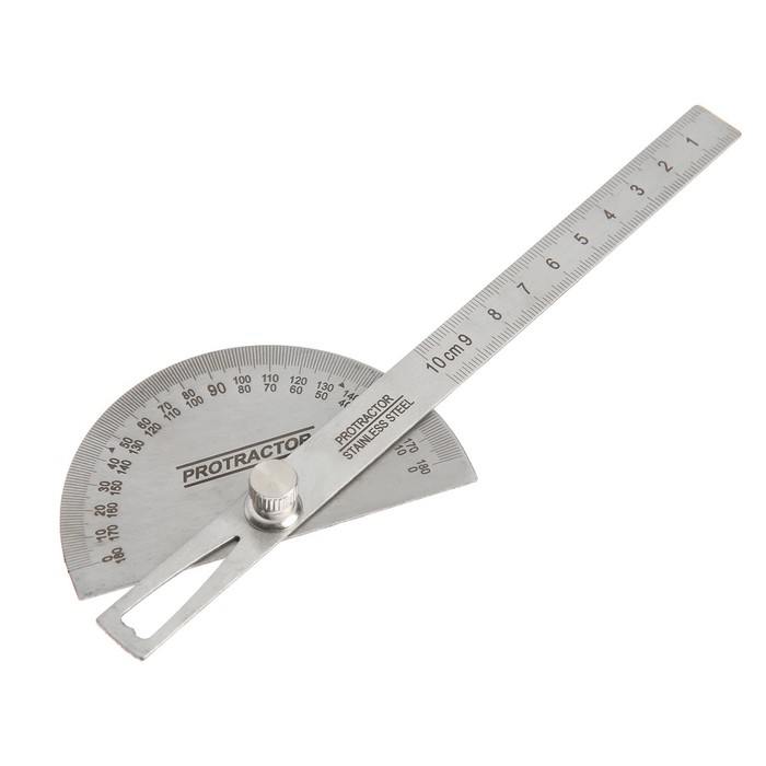 Угломер с линейкой ТУНДРА, нержавеющая сталь, гравировка, 100 мм Угломер с линейкой ТУНДРА, нержавеющая сталь, гравировка, 100 мм