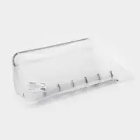 Вешалка настенная с полкой на 6 крючков, цвет медный