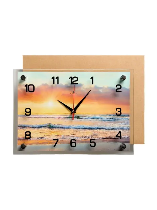 Часы настенные интерьерные &laquo;Морской рассвет&raquo;, бесшумные, плавный ход, 25&times;35 см