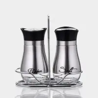 Набор для специй "Сияние.Silver", 2 шт, на подставке Набор для специй "Сияние.Silver", 2 шт, на подставке