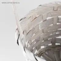 Корзина плетёная, бамбук, d=13xH9.5/28 см, серый