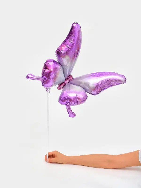 Воздушные шары фольгированные 20&Prime; &laquo;Бабочка&raquo;, фиолетовые, набор 5 штук