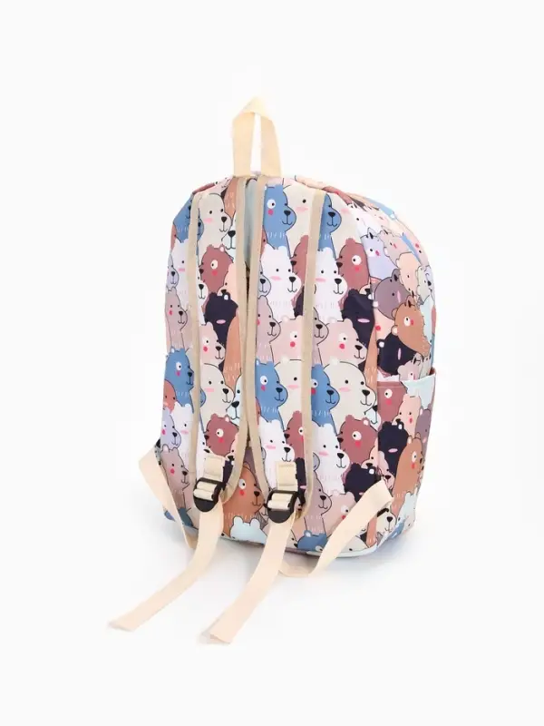 Рюкзак школьный &laquo;Мишки&raquo;, с пеналом, 29&times;12&times;41 см, разноцветный