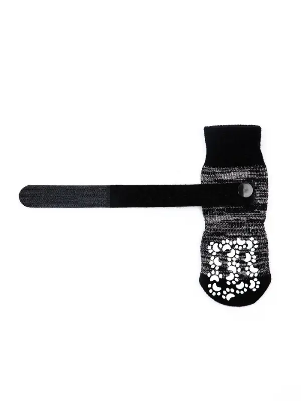 Носки нескользящие Носки нескользящие "Лапки", S (5,5 * 14 см), набор 4 шт, чёрные