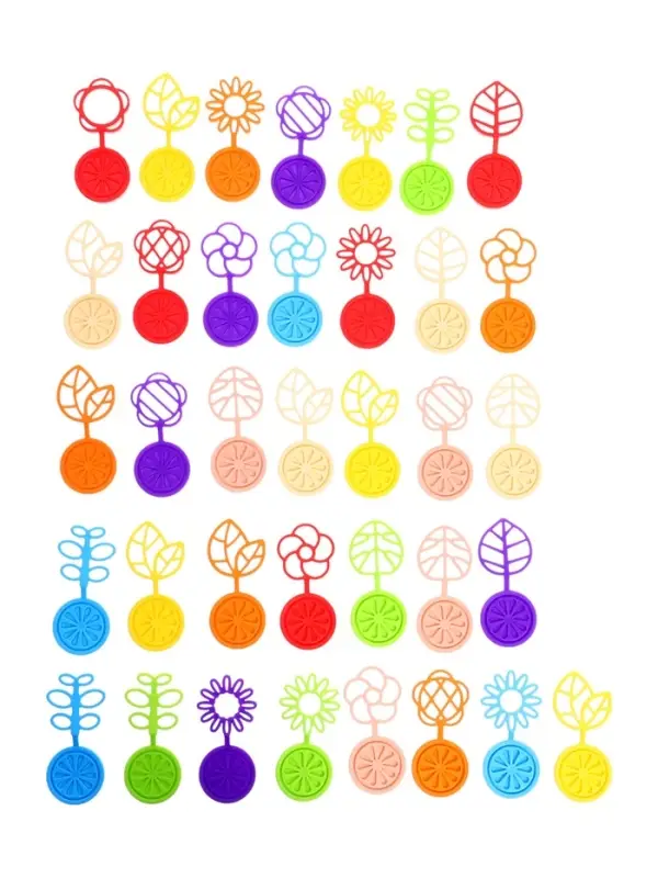 Конструктор развивающий UNICON &laquo;Листочки&raquo;, с заданиями, 42 детали