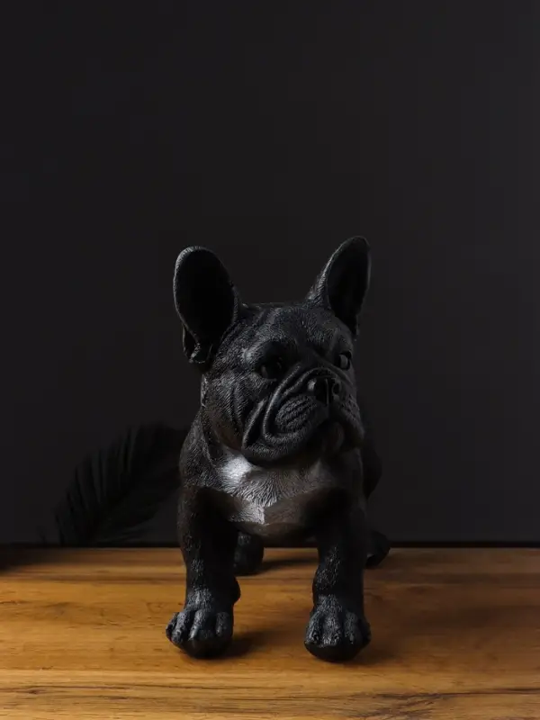Фигура гипс «Французский бульдог», 14×34×25 см, чёрный