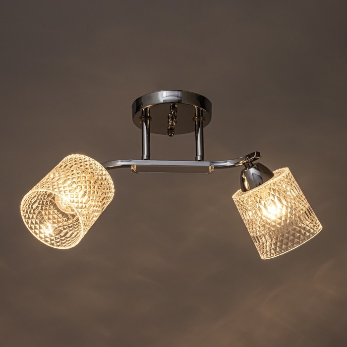 Люстра потолочная Люстра потолочная "Амис" E27 2х40Вт хром 44х17х22см