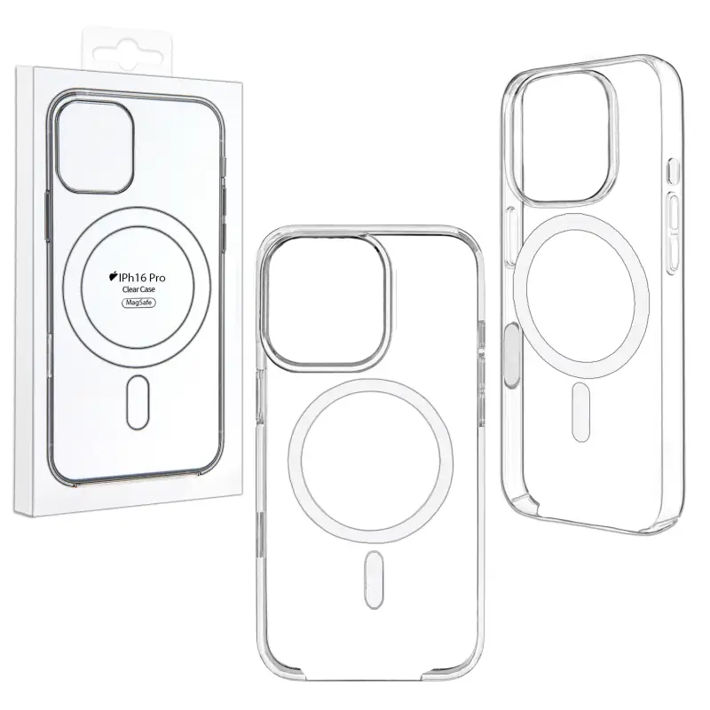Чехол iPh 16 Pro Clear Case PC (MagSafe + анимация NFC) ORG
