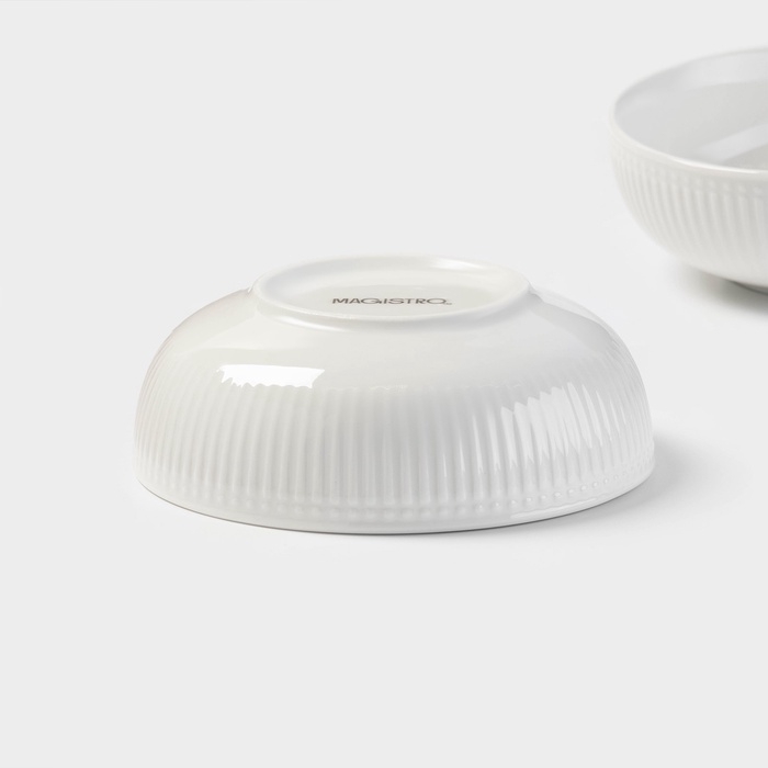 Набор салатников Magistro Edne, 600 мл, 15,5×5,5 см, фарфор, 2 шт, белый Набор салатников Magistro Edne, 600 мл, 15,5×5,5 см, фарфор, 2 шт, белый