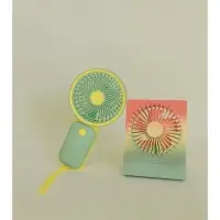 Вентилятор настольный YS2202B, портативный, осевой, 500 мАч, 3 режима, зелёно-оранжевый