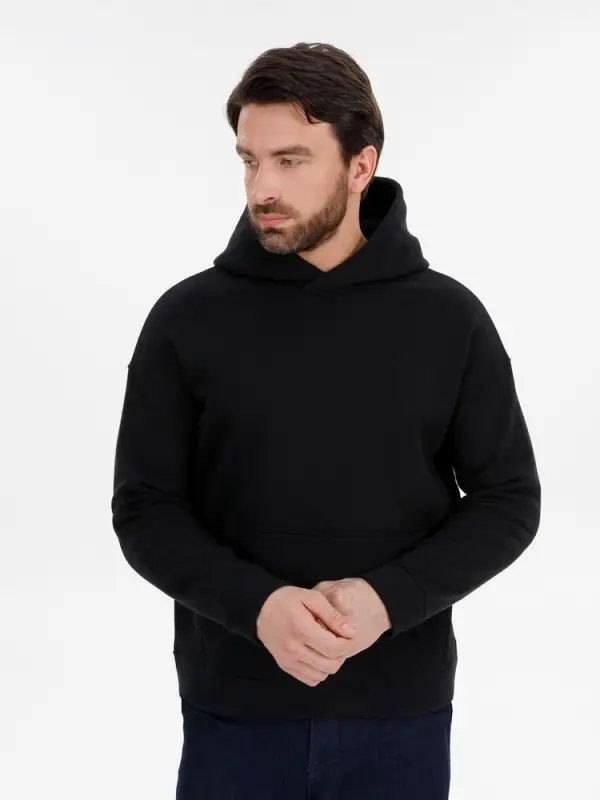 Худи оверсайз унисекс Snuggie, черное, размер XS/S