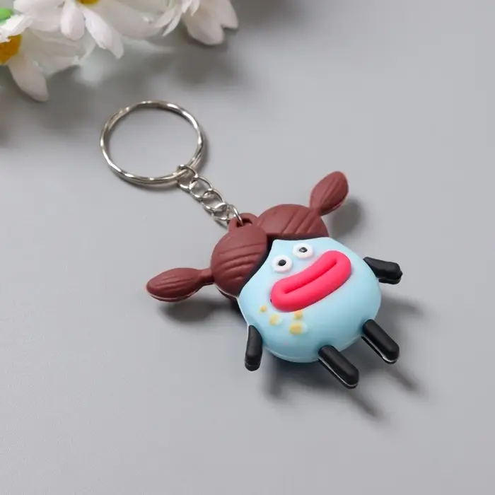 Брелок для ключей на кольце &laquo;Картошка с большими губами&raquo;, резина, 5&times;5.5 см, МИКС