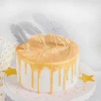 Набор топперов для торта «Перо», 4 шт, цвет золотой Набор топперов для торта «Перо», 4 шт, цвет золотой