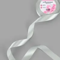 Лента атласная, 20 мм, 23&plusmn;1 м, цвет серебряный №176