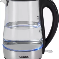 Чайник HYK-G8406 1.7л. 2200Вт прозрачный черный