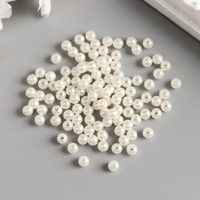 Набор бусин для рукоделия и плетения «Арт Узор. Жемчужные шарики», пластик, 20 г, d=0.5 см Набор бусин для рукоделия и плетения «Арт Узор. Жемчужные шарики», пластик, 20 г, d=0.5 см