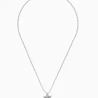 Кулон &laquo;Сова круглая&raquo;, art, цвет серебро чернёное, 44 см