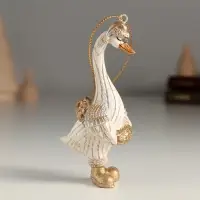 Фигурка - подвеска &laquo;Гусь в шапочке и ботинках&raquo;, ёлочная игрушка, 5&times;4.5&times;11 см