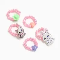 Кольца детские с бусинами &laquo;Милые котики&raquo;, 1.5 см