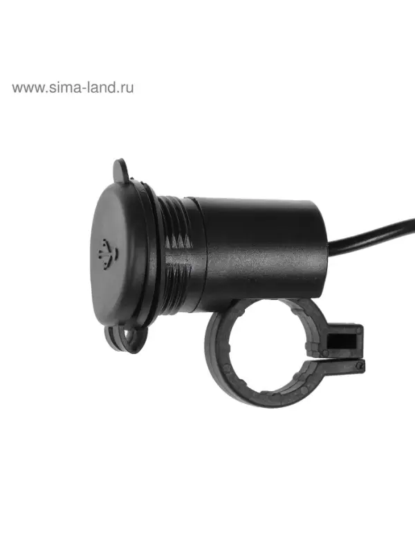 Зарядное устройство на руль мотоцикла, USB, 1.5 А, 24 В, провод 120 см