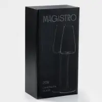Бокалы для шампанского Magistro &laquo;Амьен&raquo;, 250 мл, h=26 см, набор 2 шт., стекло, прозрачные