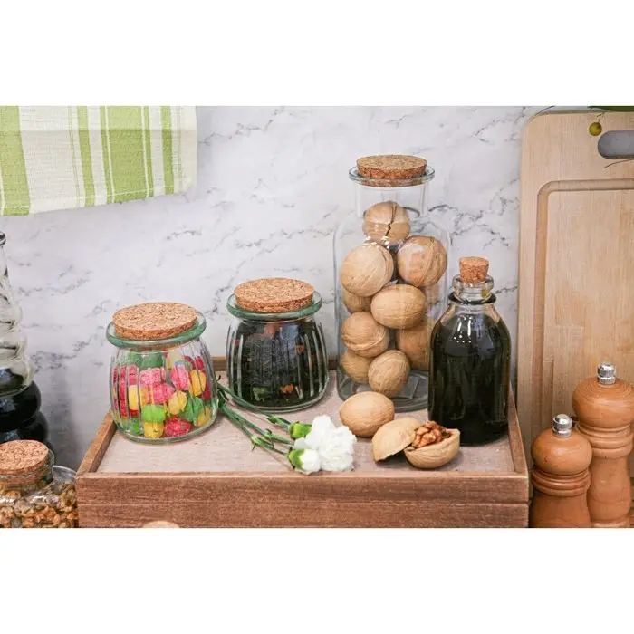 Набор бутылей стеклянных для специй на подставке «Парфе», 170 мл, 18,5×12,5×12 см, 6 шт Набор бутылей стеклянных для специй на подставке «Парфе», 170 мл, 18,5×12,5×12 см, 6 шт