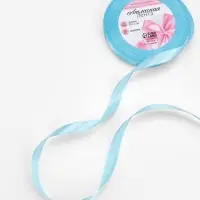 Лента атласная, 10 мм, 23&plusmn;1 м, голубая №211