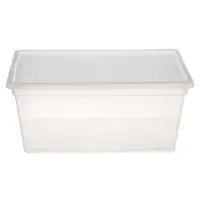 Ящики пластиковые для хранения, с крышкой, набор 2 шт.: 10 л, 16 л, прозрачно-матовый