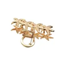 Краб для волос "Лейла море" морские звёздочки, 6,5 см, золото