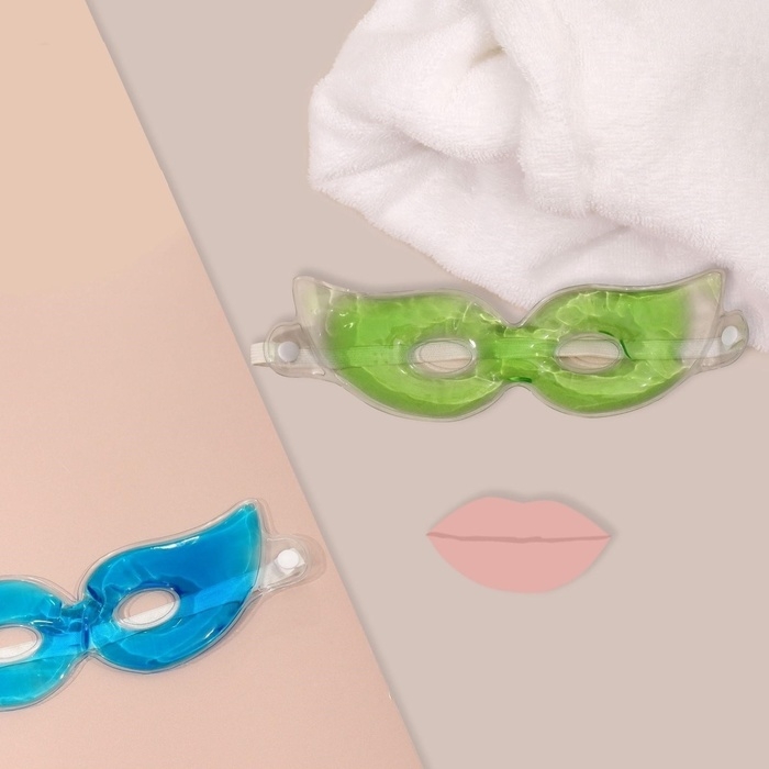 Маска для лица гидрогелевая, охлаждающая/согревающая, 20 × 7,5 × 0,5 см, цвет МИКС Маска для лица гидрогелевая, охлаждающая/согревающая, 20 × 7,5 × 0,5 см, цвет МИКС