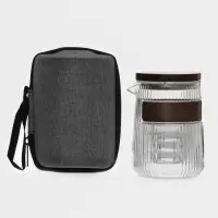 Чайный набор &laquo;Иши&raquo;, чайник, 3 пиалы, в сумочке, стекло, прозрачный