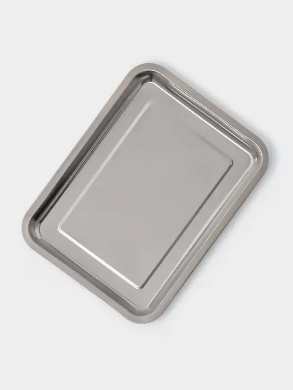 Противень, 36&times;27 см, h=2 см, AISI 410, толщина 0.4 мм, нержавеющая сталь, хромированный