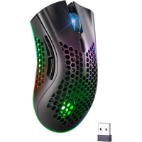 Мышь Defender Warlock GM-709L,беспровод,оптическая,RGB,2400 dpi,400 мАч,8 кнопок,USB,черная