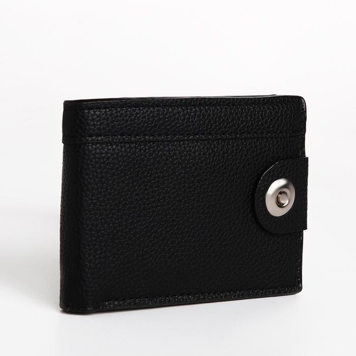Портмоне мужское на магните, отдел для купюр, для карт, для монет, цвет чёрный Портмоне мужское на магните, отдел для купюр, для карт, для монет, цвет чёрный