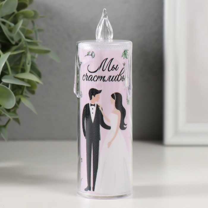 Ночник Ночник "Свеча" (Свадьба) 3хLR1130 3,8х3,8х12см