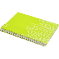 Бизнес-тетрадь А4,140 л,пласт обл, с разд,спир,ATTACHE FANTASY,салат