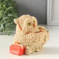 Фигурка гипс &laquo;Сова детский врач&raquo;, 8&times;9&times;7 см, слоновая кость