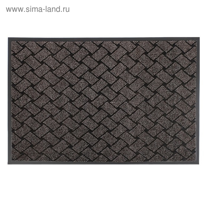 Коврик придверный влаговпитывающий «Крафт», 60×90 см, цвет коричневый Коврик придверный влаговпитывающий «Крафт», 60×90 см, цвет коричневый
