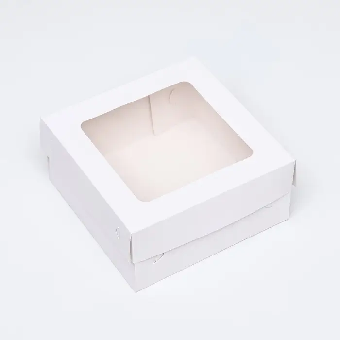 Кондитерская упаковка, белая, 17×17×8 см Кондитерская упаковка, белая, 17×17×8 см