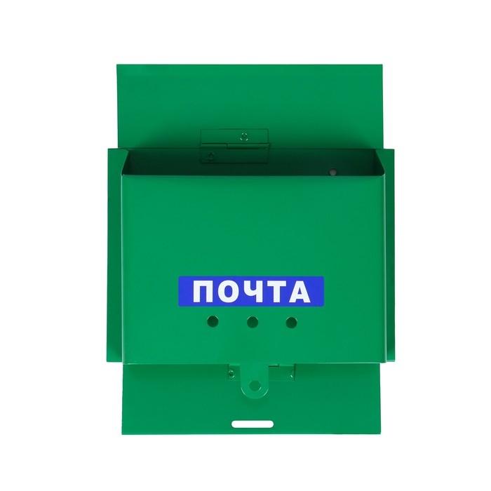 Ящик почтовый без замка (с петлёй), горизонтальный «Письмо», зелёный Ящик почтовый без замка (с петлёй), горизонтальный «Письмо», зелёный