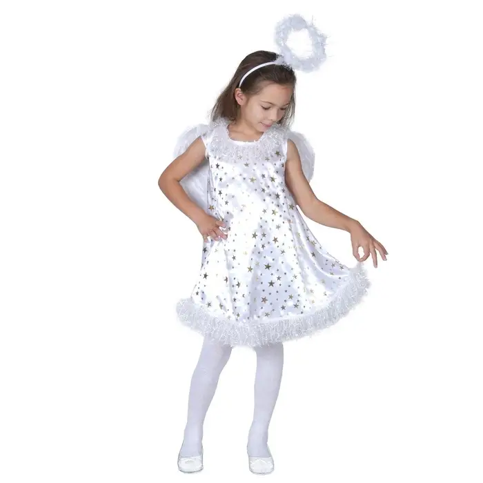Карнавальный костюм «Звёздный ангел», нимб, платье, крылья, р. 28, рост 98-104 см Карнавальный костюм «Звёздный ангел», нимб, платье, крылья, р. 28, рост 98-104 см