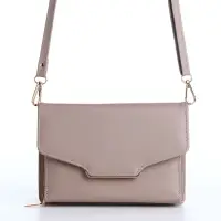 Сумка женская мессенджер на магнитах, 20&times;4&times;13 см, серая