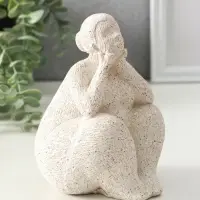 Сувенир полистоун "Пышечка. Удивление" белый песок 11,5х11х16см Сувенир полистоун "Пышечка. Удивление" белый песок 11,5х11х16см