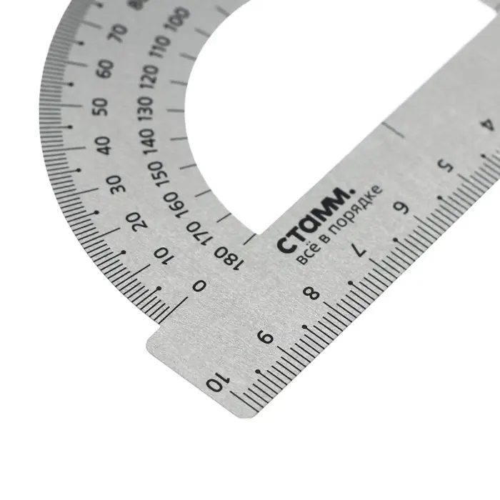 Транспортир 180°/10 см «Стамм», металлический Транспортир 180°/10 см «Стамм», металлический