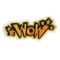 Наклейка на одежду WOW, на клеевой основе, 8×3 см, разноцветная