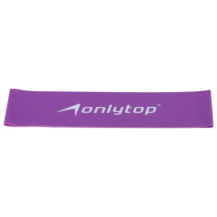 Фитнес-резинка ONLYTOP, 30,5х7,6х0,07 см, нагрузка 6 кг, цвет фиолетовый