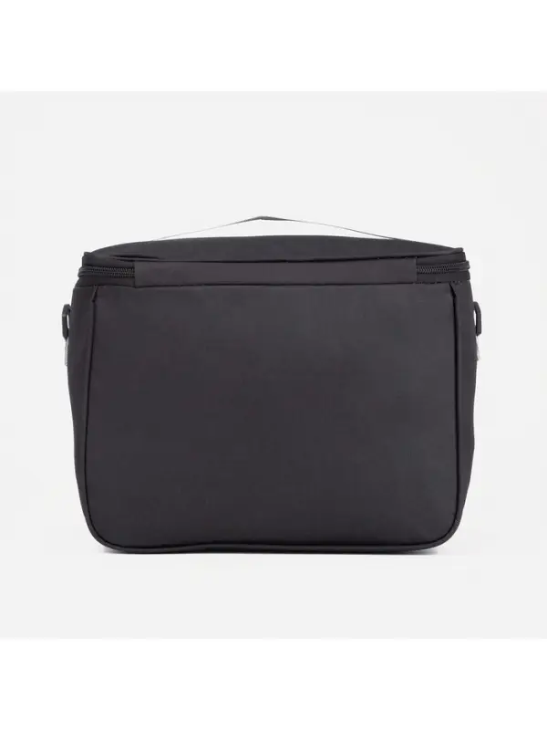 Термосумка на молнии, объём 12.5 л, наружный карман, регулируемый ремень, чёрная