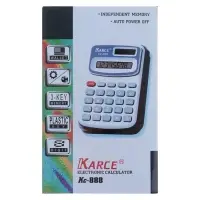 Калькулятор карманный с чехлом 8-разрядный, KC - 888, работает от батарейки (таблетка Ag 10)