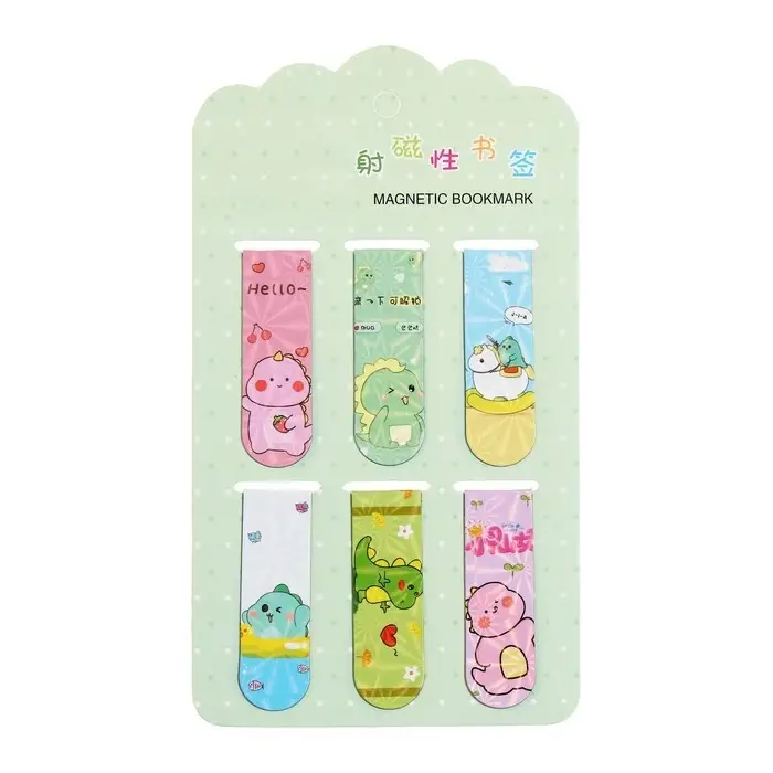 Набор магнитных закладок для книг Calligrata 6 штук, Набор магнитных закладок для книг Calligrata 6 штук, "Дракончики", МИКС