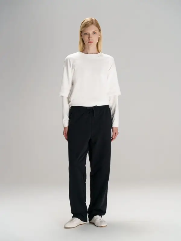 Футболка оверсайз с двойным рукавом Kosmos, молочно-белая, размер XS/S Футболка оверсайз с двойным рукавом Kosmos, молочно-белая, размер XS/S